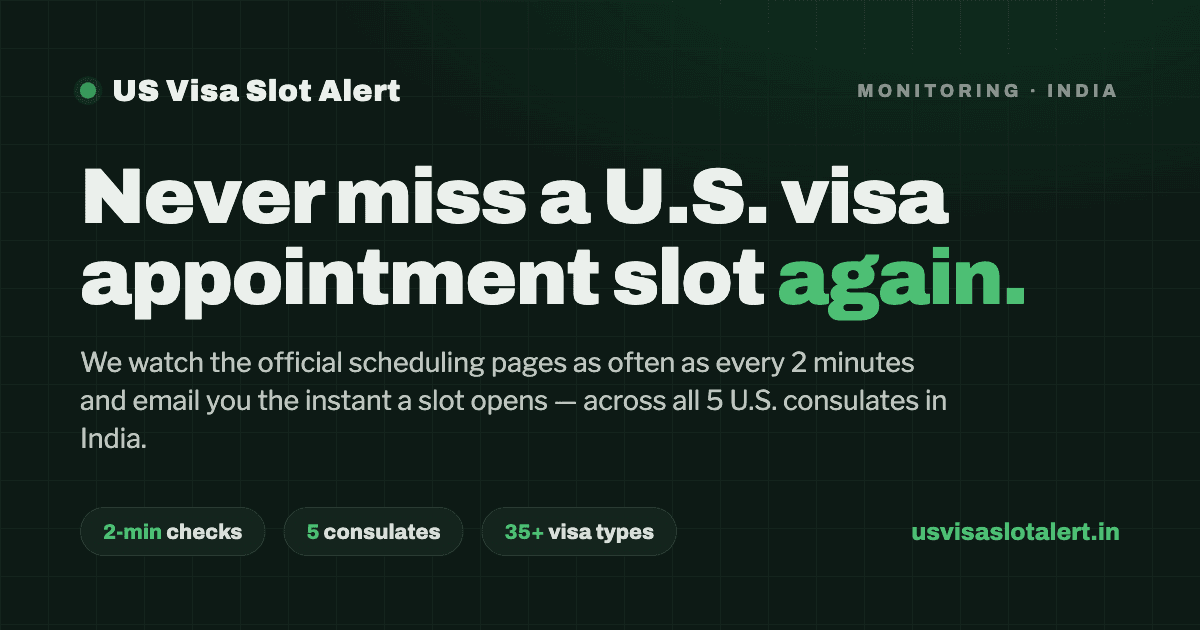 US Visa Slot Alert project